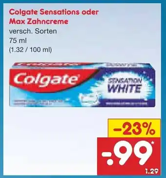 Netto Marken-Discount Colgate Sensations oder Max Zahncreme 75ml Angebot