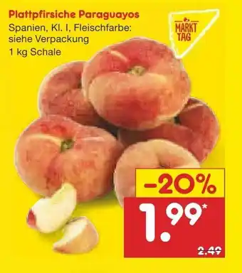 Netto Marken-Discount Plattpfirsiche Paraguayos 1kg Angebot