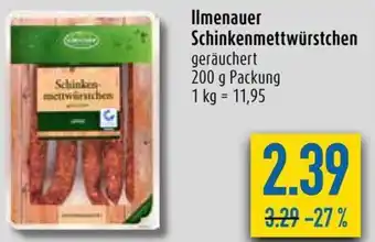 diska Ilmenauer Schinkenmettwürstchen 200 g Packung Angebot