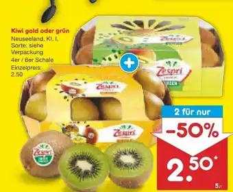 Netto Marken-Discount Kiwi gold oder grün Angebot