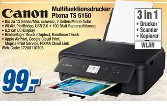 K+B Expert Canon Multifunktionsdrucker Pixma TS 5150 Angebot