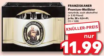 Kaufland FRANZISKANER Premium-Weißbier Ka. 20x0,5 L-Fl. Angebot