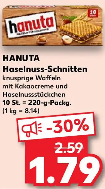 Kaufland HANUTA Haselnuss-Schnitten 220 g Packg. Angebot