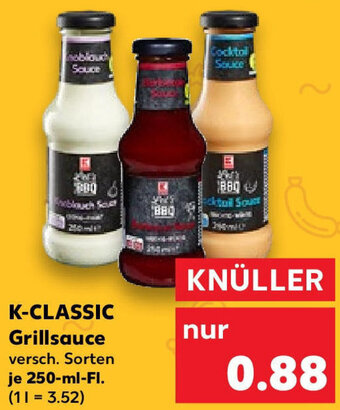 Kaufland K-CLASSIC Grillsauce 250-ml-Fl. Angebot