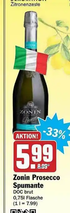 AEZ Zonin Prosecco Spumante Angebot