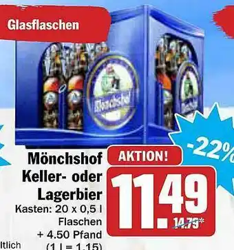 AEZ Mönchshof Keller- Oder Lagerbier Angebot