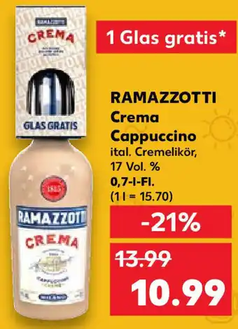 Kaufland RAMAZZOTTI Crema Cappuccino 0,7 L-Fl. Angebot