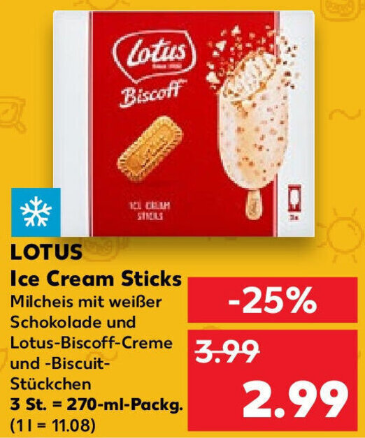 LOTUS Ice Cream Sticks 270 ml Packg. Angebot bei Kaufland