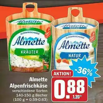 AEZ Almette Alpenfrischkäse Angebot