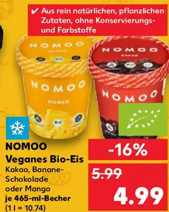 Kaufland NOMOO Veganes Bio-Eis 465-ml-Becher Angebot