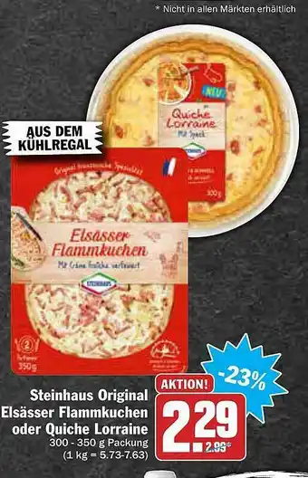 AEZ Steinhaus Original Elsässer Flammkuchen Oder Quiche Lorraine Angebot