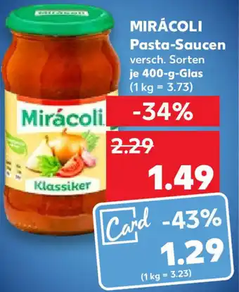 Kaufland MIRACOLI Pasta-Saucen 400-g-Glas Angebot