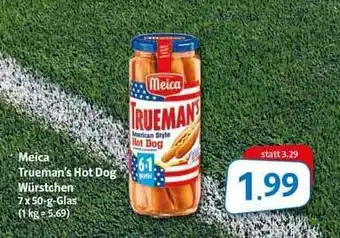 Markant Meica Trueman's Hot Dog Würstchen Angebot