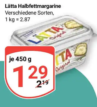 Globus Lätta Halbfettmargarine je 450 g Angebot