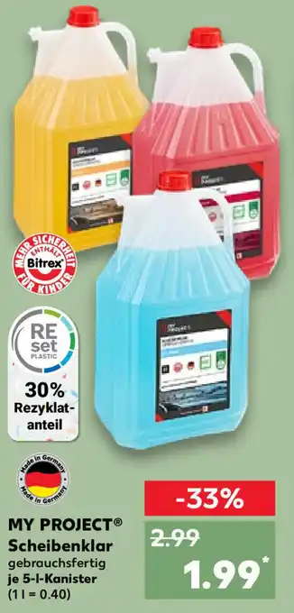 Kaufland MY PROJECT® Scheibenklar  5-L-Kanister Angebot