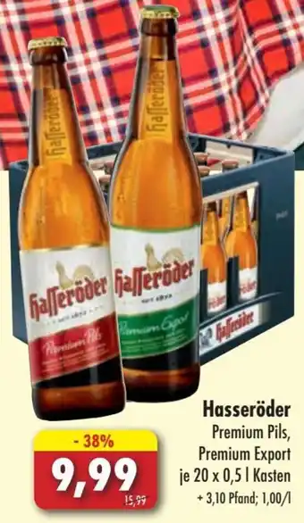 Lösch Depot Hasseröder Premium Pils 20x0,5 L Kasten Angebot