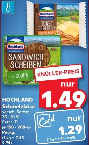 Kaufland HOCHLAND Schmelzkäse 150 - 200-g-Packg. Angebot