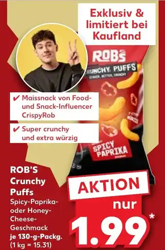 Kaufland ROB'S Crunchy Puffs 130 g Packg. Angebot