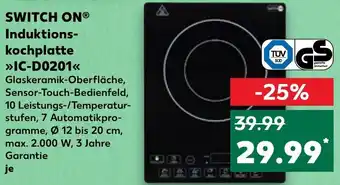 Kaufland SWITCH ONⓇ Induktionskochplatte >>IC-D0201«< Angebot