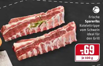 REWE Frische Spareribs 100g Angebot