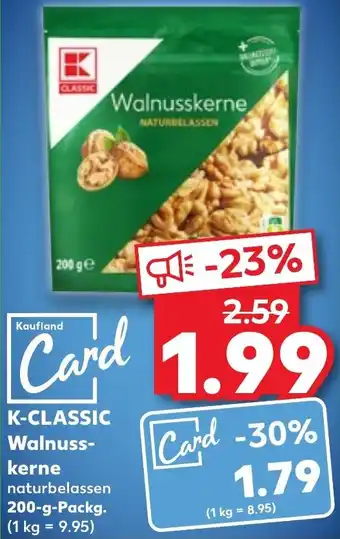 Kaufland K-CLASSIC Walnusskerne 200 g Packg. Angebot