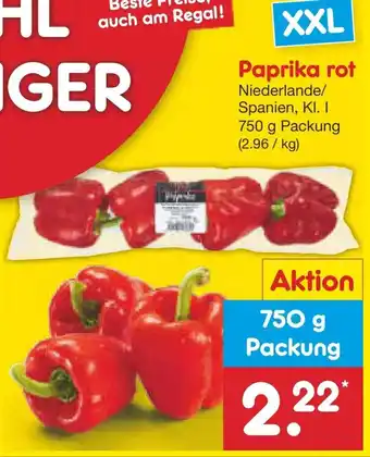 Netto Marken-Discount Paprika rot 750 g Packung Angebot