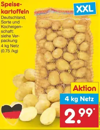 Netto Marken-Discount Speisekartoffeln 4 kg Netz Angebot