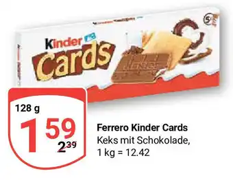 Globus Ferrero Kinder Cards 128g Angebot