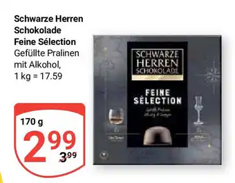 Globus Schwarze Herren Schokolade Feine Sélection Gefüllte Pralinen mit Alkohol 170g Angebot