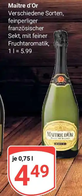 Globus Maître d'Or Sekt 750ml Angebot