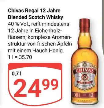 Globus Chivas Regal 12 Jahre Blended Scotch Whisky 700ml Angebot