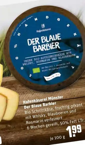 REWE Hafenkäserei Münster Der Blaue Barbier 100g Angebot