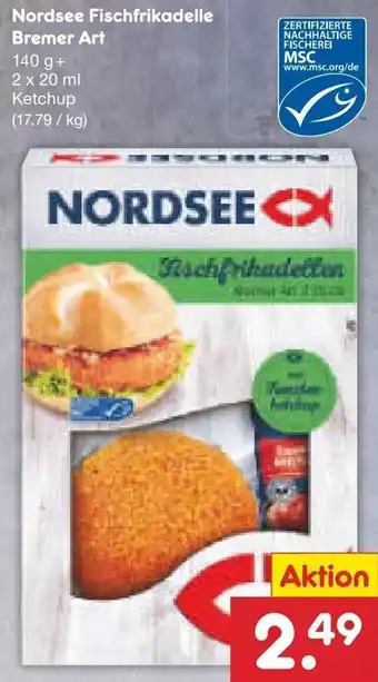 Netto Marken-Discount Nordsee Fischfrikadelle Bremer Art 140 g Angebot