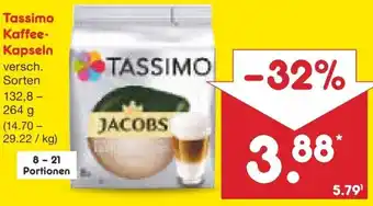 Netto Marken-Discount Tassimo Kaffee-Kapseln 132,8-264 g Angebot