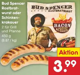 Netto Marken-Discount Bud Spencer Rostbratwurst oder Schinkenkrakauer 450 g Angebot