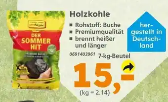 Globus Baumarkt proFagus Holzkohle DER SOMMER HIT 7kg Angebot