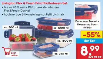 Netto Marken-Discount Livington Flex & Fresh Frischhaltedosen-Set Angebot