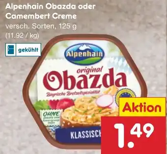 Netto Marken-Discount Alpenhain Obazda oder Camembert Creme 125 g Angebot