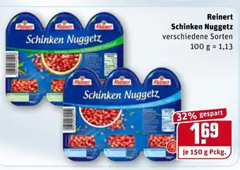 REWE Reinert Schinken Nuggetz 150g Angebot