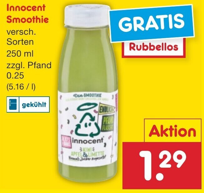 Innocent Smoothie 250 ml Angebot bei Netto MarkenDiscount