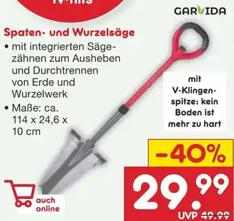 Netto Marken-Discount GARVIDA Spaten- und Wurzelsäge Angebot