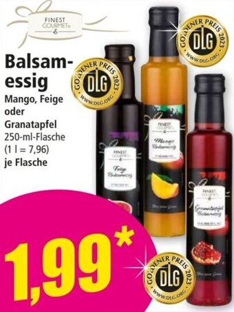 Norma Finest Gourmet Balsam-essig 250 ml Flasche Angebot