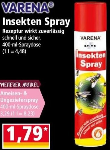 VARENA Insekten Spray 400 Ml Angebot Bei Norma varena-insekten-spray-400-ml-angebot-bei-norma