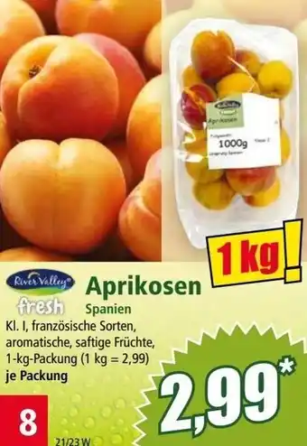 Norma River Valley fresh Aprikosen 1kg Angebot