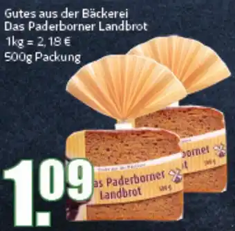 Ihr Frischmarkt Gutes aus der Bäckerei Das Paderborner Landbrot 500g Packung Angebot