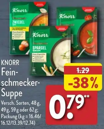 Aldi Nord KNORR Feinschmecker-Suppe Angebot