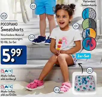 Aldi Nord POCOPIANO Sweatshorts Angebot