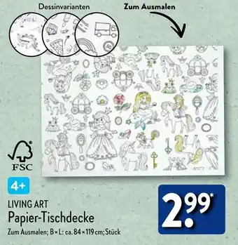 Aldi Nord LIVING ART Papier-Tischdecke Angebot