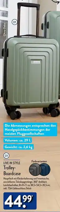 Aldi Nord LIVE IN STYLE Trolley-Boardcase Angebot