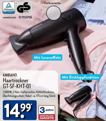 Aldi Nord AMBIANO Haartrockner GT-SF-KHT-01 Angebot